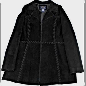 Sonoma Stevie Nicks Style Suede Jacket With Faux Patchwork Detail Ladies Large